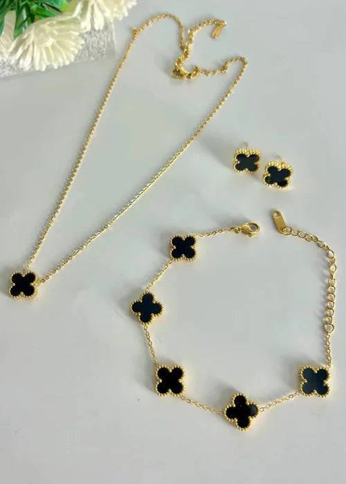 Four-Leaf Clover Jewelry Set