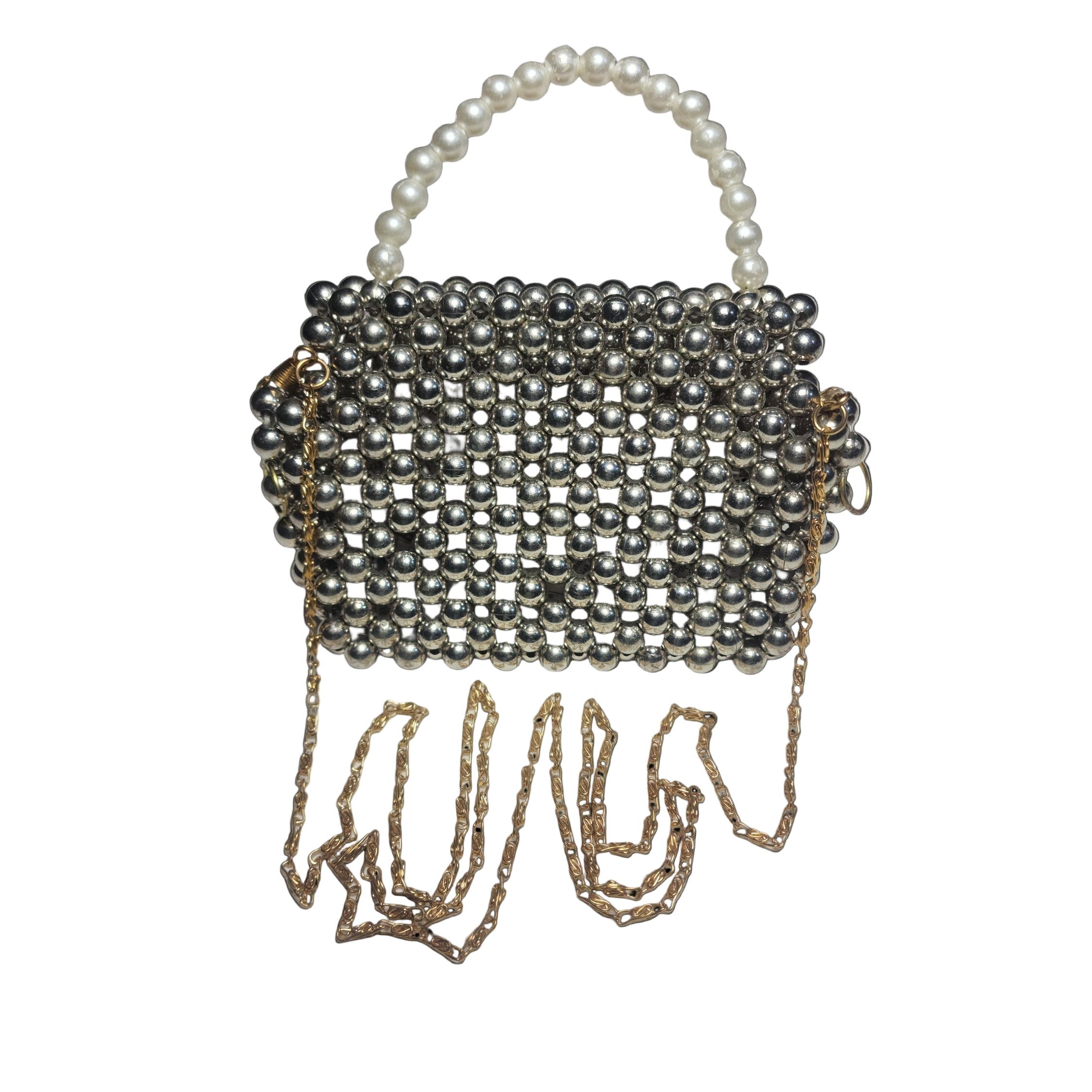 Silver Bead Bag